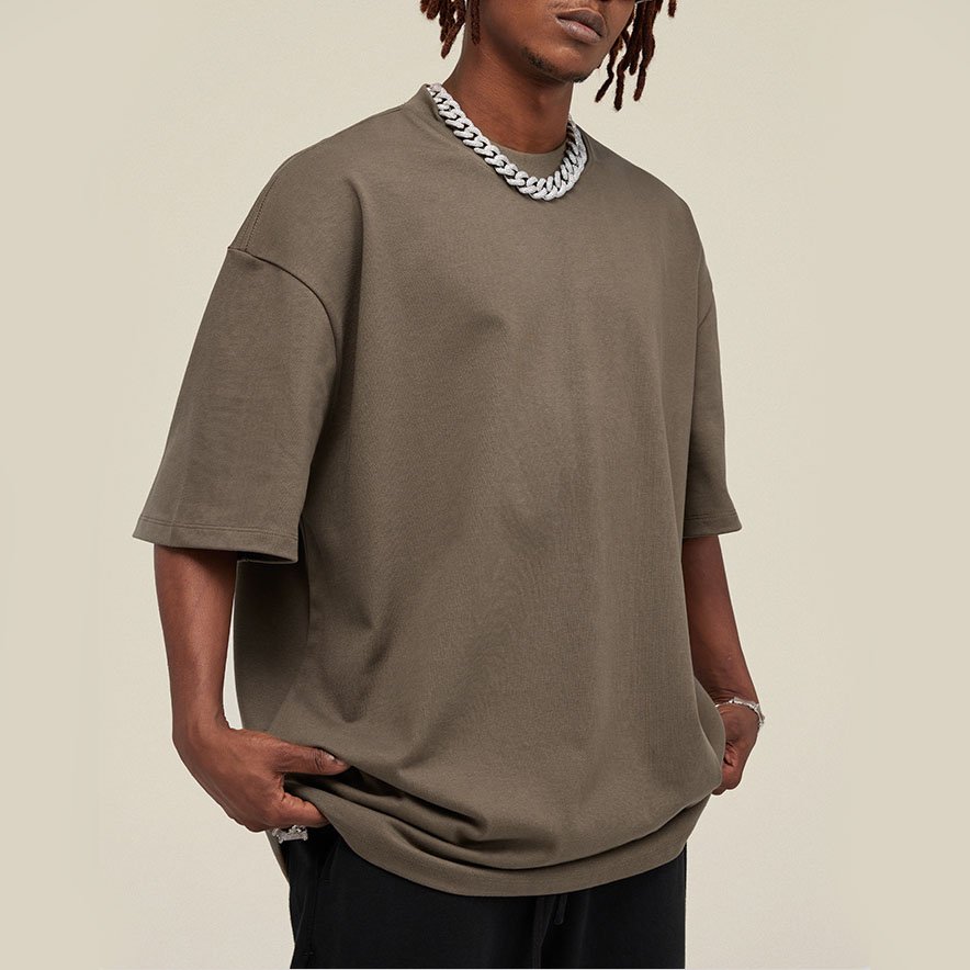 2024 Summer Cotton Mens T-shirt Short-sleeve Man T shirt Short Sleeve Pure Color s clothing t shirts Tops Tee men's clothing