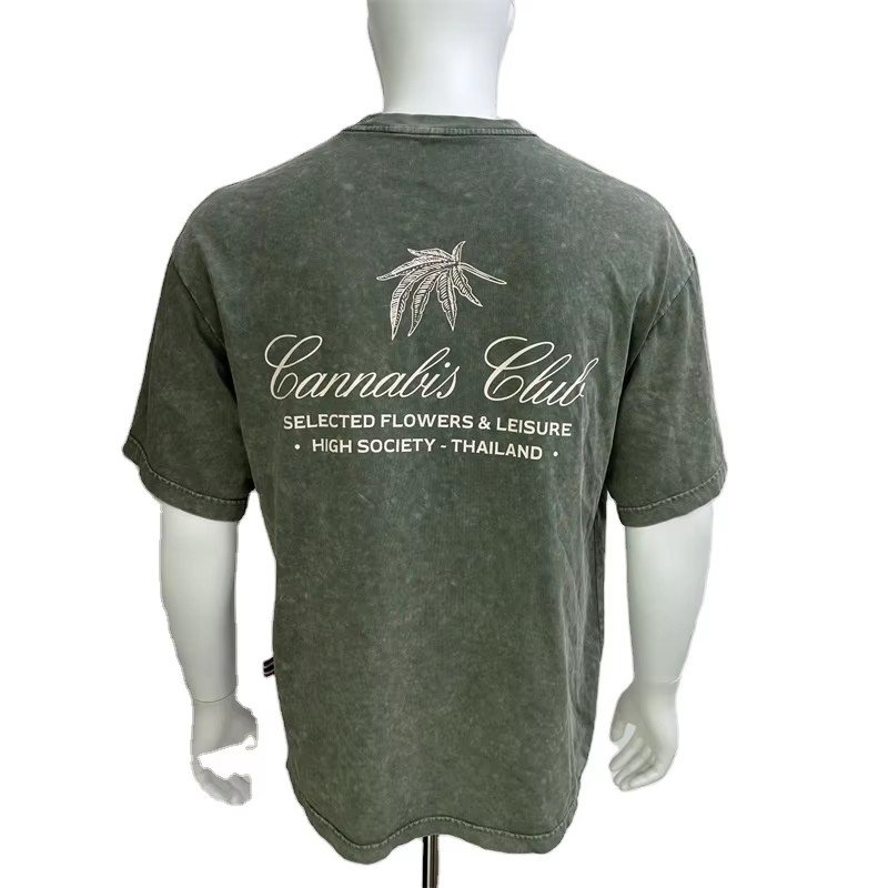 Wholesale 100% Cotton Men's T-Shirts 250g Blank White and Black Printed T-Shirt Custom Logo Printing