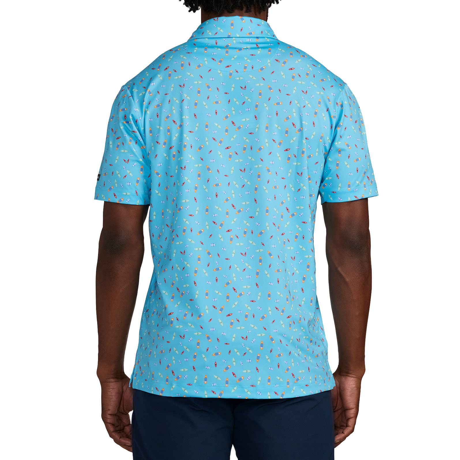New Arrivals Custom Polyester and Spandex Men's Loose T Shirt Blue Printing Moisture Wicking US Polo Shirts For Men