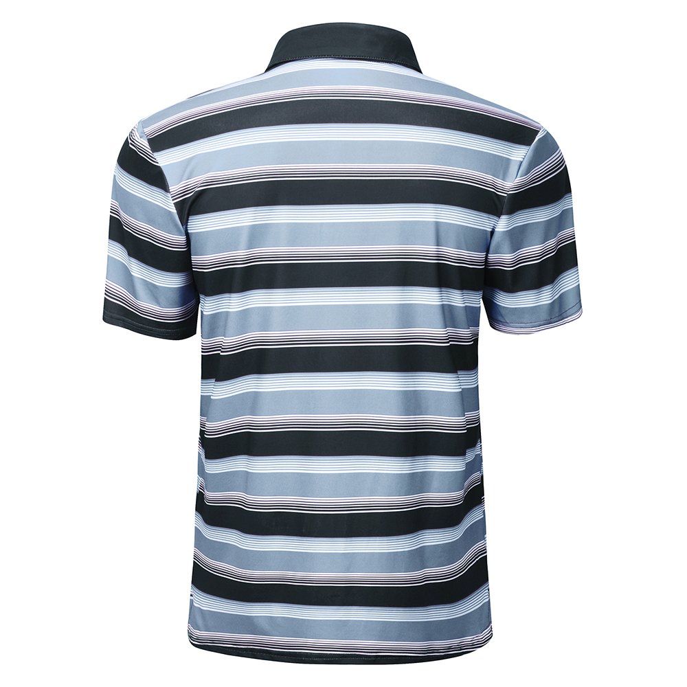 Men's Striped Golf Polo Shirts Quick Dry Short Sleeve Casual Athletic Collared T Shirt Breathable Anit-wrinkle Short Sleeve