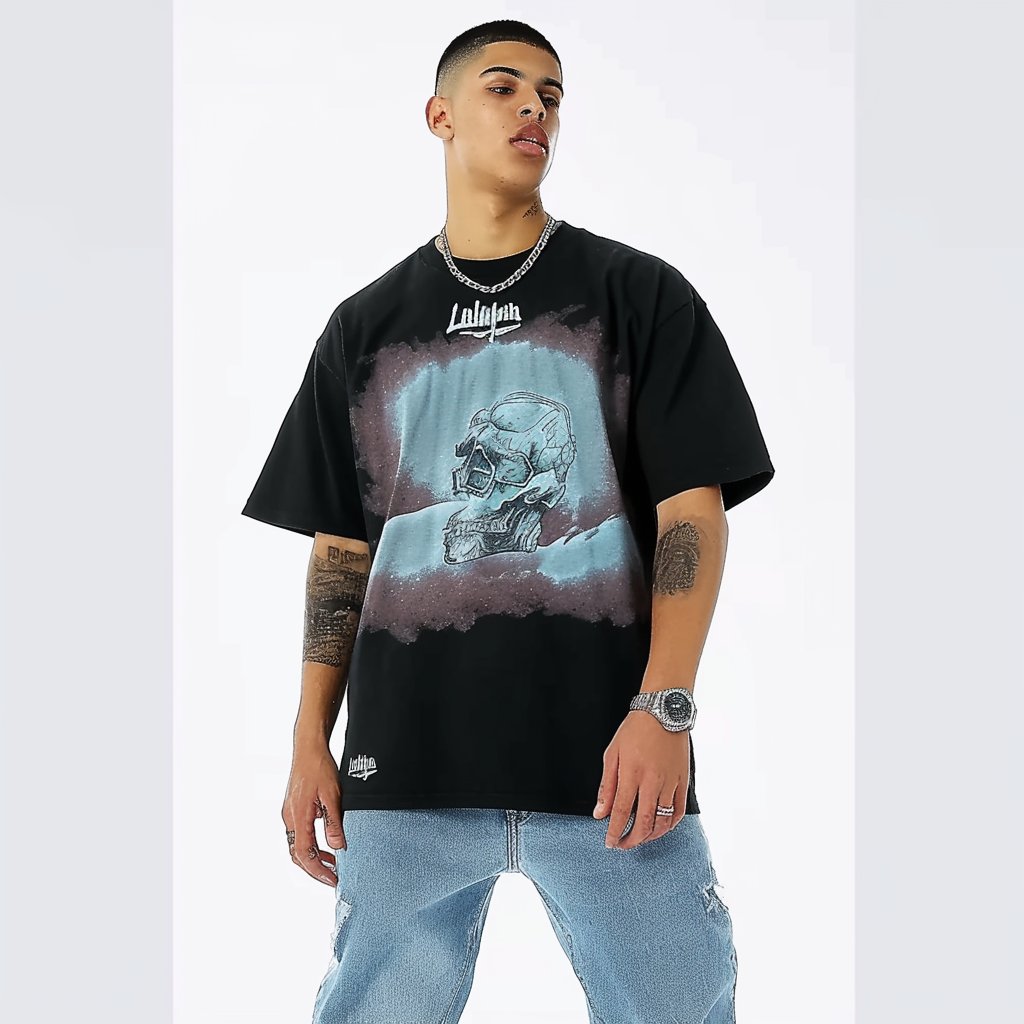 Custom 3d Emboss Print Men's T Shirt High Quality Oversized Tshirt 100% Cotton Streetwear Heavyweight 300gsm For Men