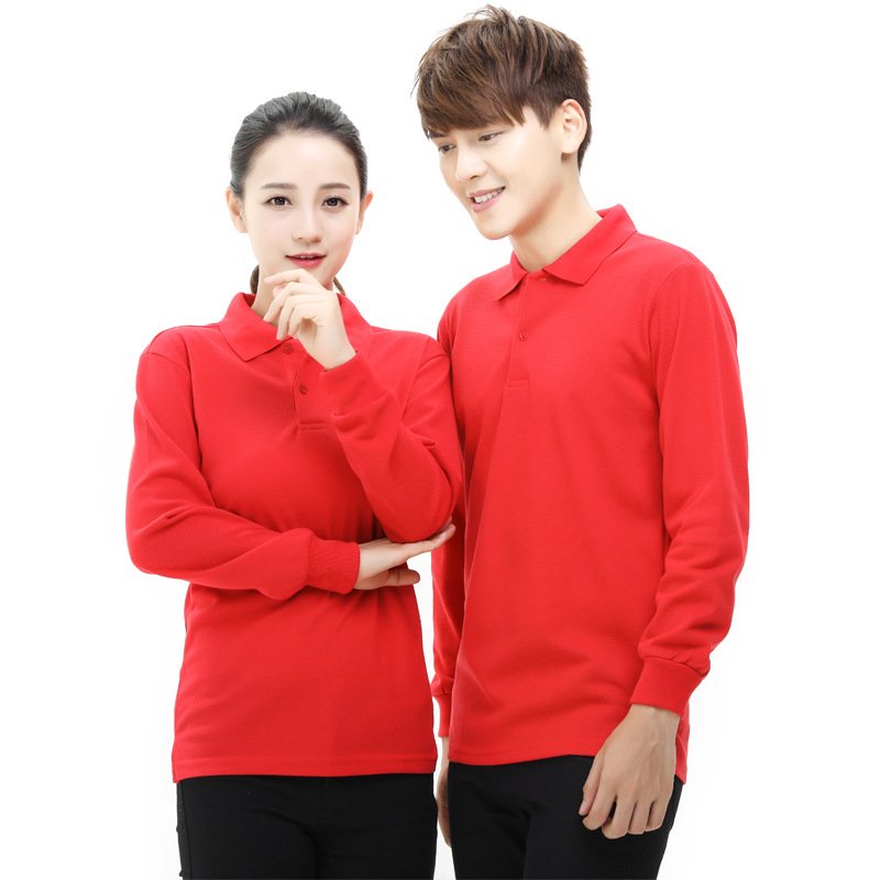 Wholesale new fashion polyester and cotton custom logo men's polo t shirt printed men long sleeve polo shirt
