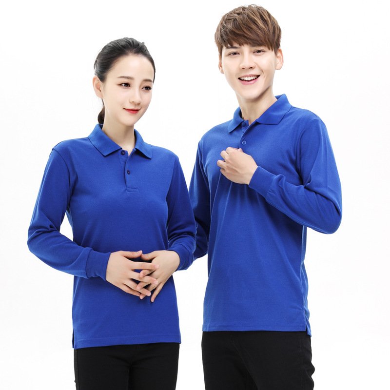 Wholesale new fashion polyester and cotton custom logo men's polo t shirt printed men long sleeve polo shirt