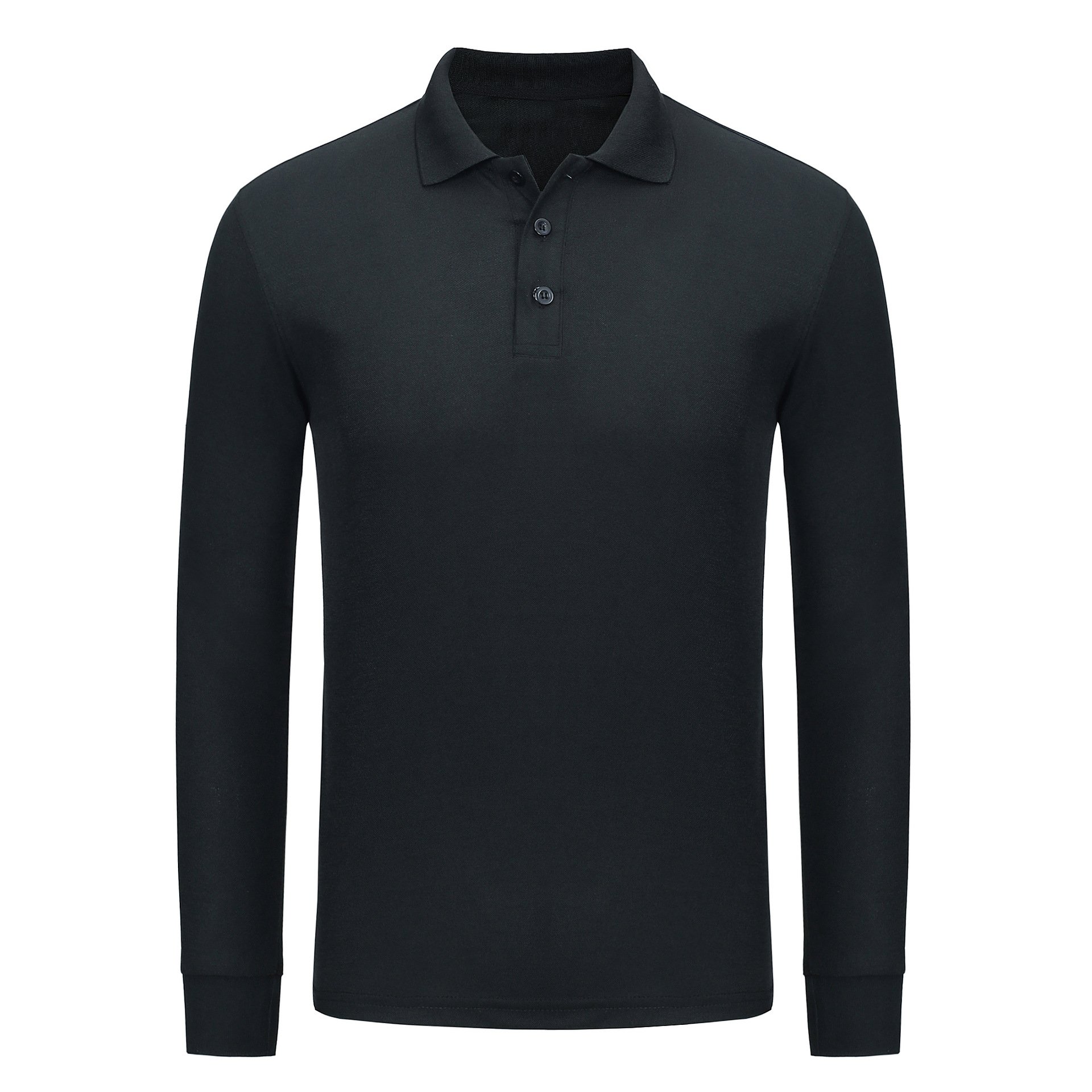 Wholesale new fashion polyester and cotton custom logo men's polo t shirt printed men long sleeve polo shirt