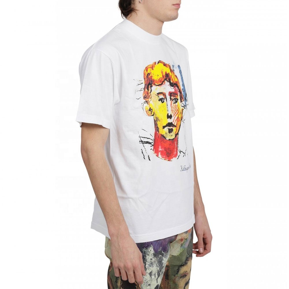 High Quality 100% Cotton Blank Embroidery Heavy weight t shirt DTG DTF printing custom Men's O-neck T-shirts