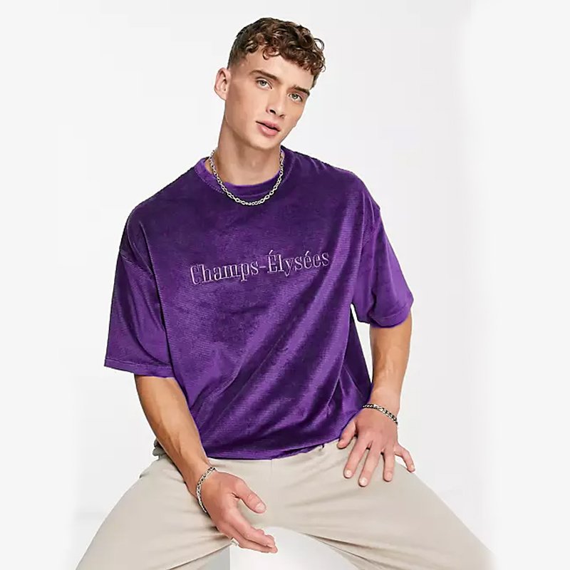 Oversized Vintage Monogram Men's Casual Unisex Street Grunge Crew Neck Top