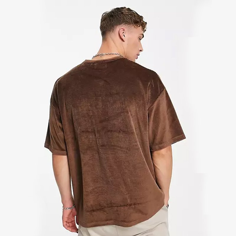 Oversized Vintage Monogram Men's Casual Unisex Street Grunge Crew Neck Top