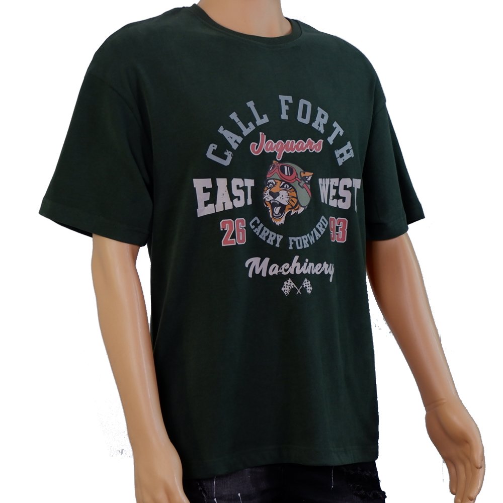 Supplier customized high quality 100% cotton men's round neck short sleeve print loose edition T-shirt street sports shirt