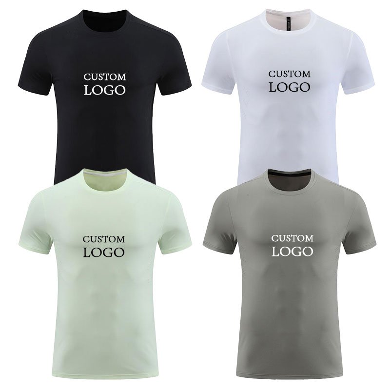 Customized Tee Shirts With Logo Wholesale Men'S Summer Shirt Short-Sleeved Men Custom Print T Shirt Manufacturer