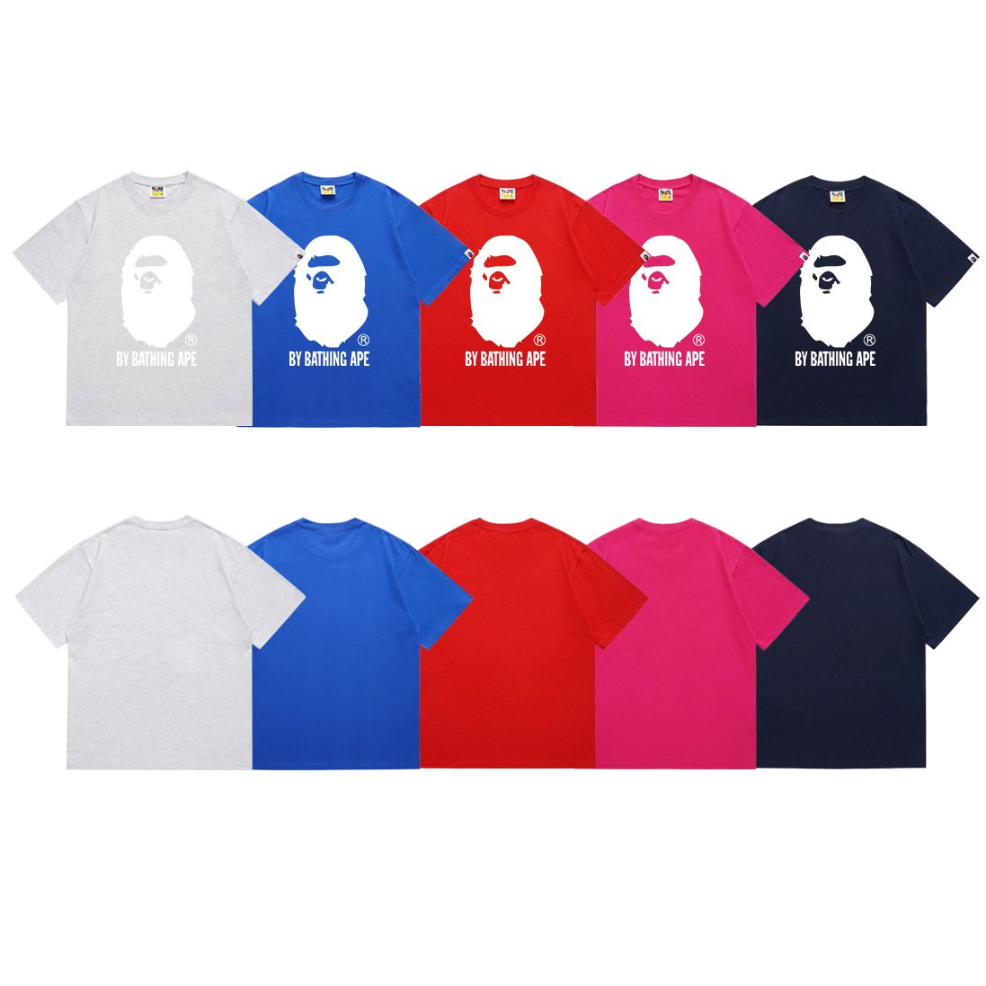 Summer new top quality Bapeesape brand men's Short sleeve fashion design T-shirt printed loose short sleeve top