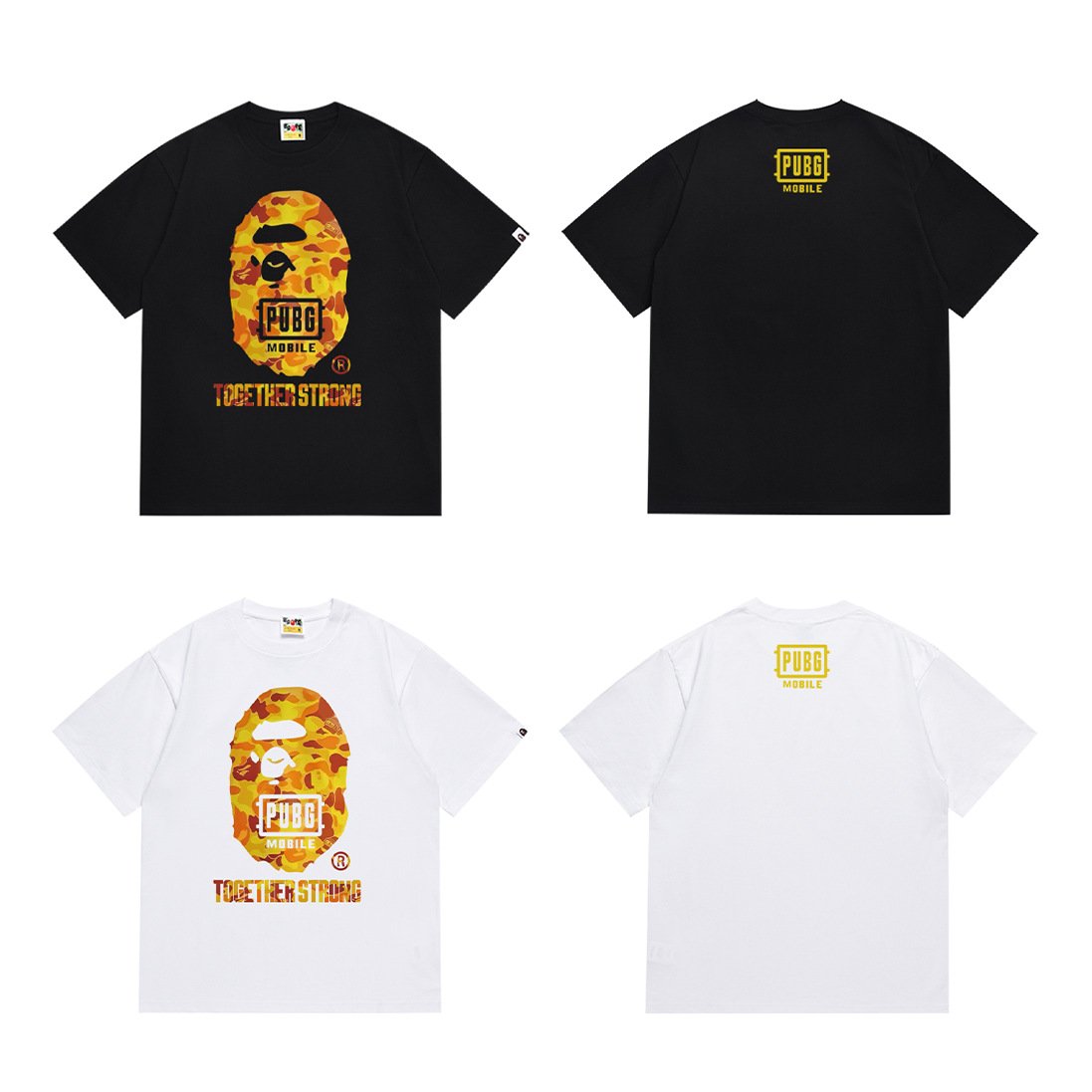 Summer new top quality Bapeesape brand men's Short sleeve fashion design T-shirt printed loose short sleeve top