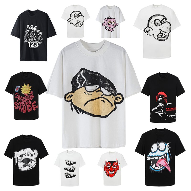 American fashion street brand men's T-shirt shoulder down oversized loose hip-hop style T-shirt hot selling