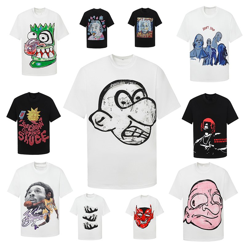 American fashion street brand men's T-shirt shoulder down oversized loose hip-hop style T-shirt hot selling