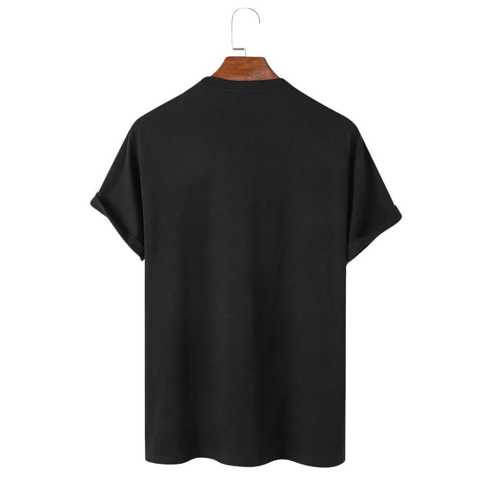 High Quality Cotton Men's T-shirt T-shirt custom logo Printing Custom Printing 100% Cotton Black T Shirts