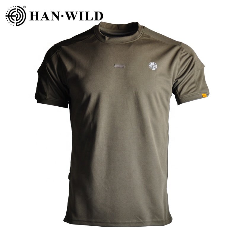 HAN WILD Men's Tactical Camouflage Rapid Shirt Sleeve T-Shirt
