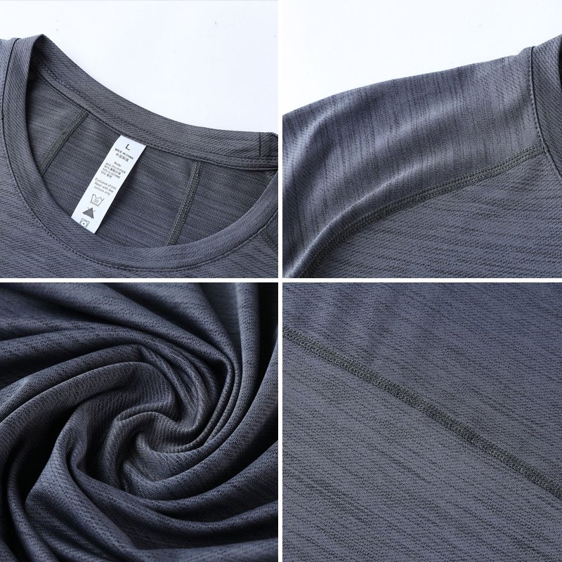 OEM gym causal polyester sports fitness wear moisture wicking men's t-shirt custom plain slim fit t shirt for men