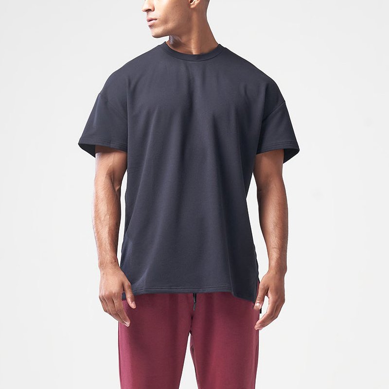 Decheng Custom Heavy Cotton Spandex Vintage T Shirt Oversize Plain Mesh Breathable Tshirt Plus Size Men's T Shirts