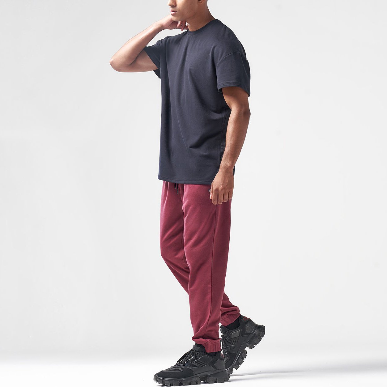 Decheng Custom Heavy Cotton Spandex Vintage T Shirt Oversize Plain Mesh Breathable Tshirt Plus Size Men's T Shirts
