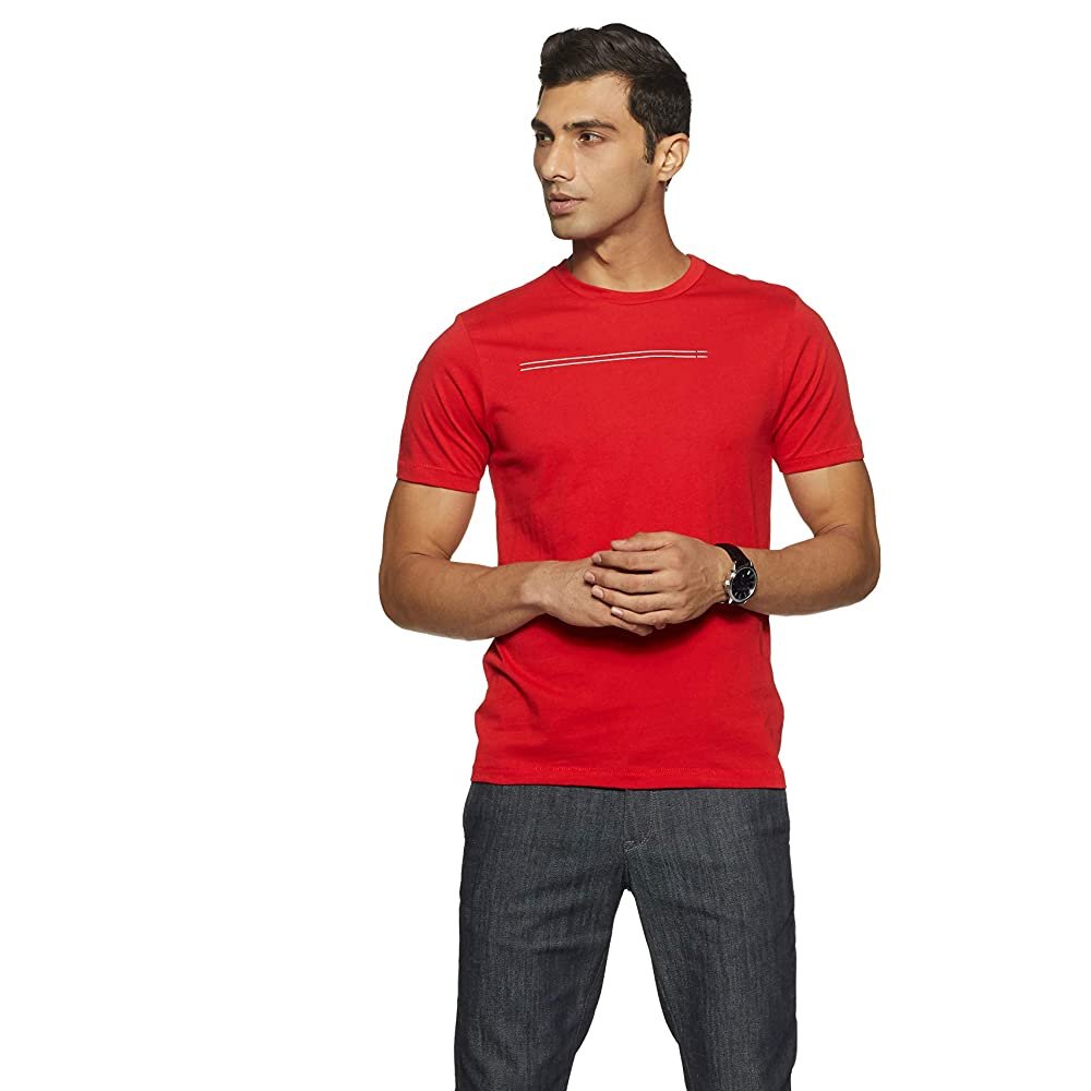 Pakistan Wholesale Men's T-Shirt Crew Neck In Red Color T-shirt For Male