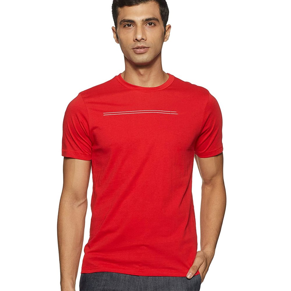 Pakistan Wholesale Men's T-Shirt Crew Neck In Red Color T-shirt For Male