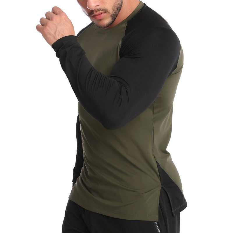 Hot Sale Men's Sports Active Running T Shirts Long Sleeves Quick Dry Training Shirts Men Gym Compression Tops Tee