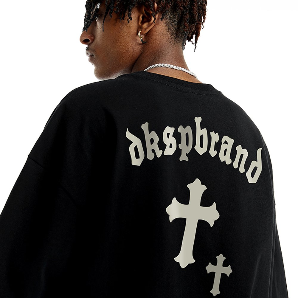 Custom Street wear oversize short sleeve crew neck plain men's 100% cotton puff printed embroidery logo t-shirts