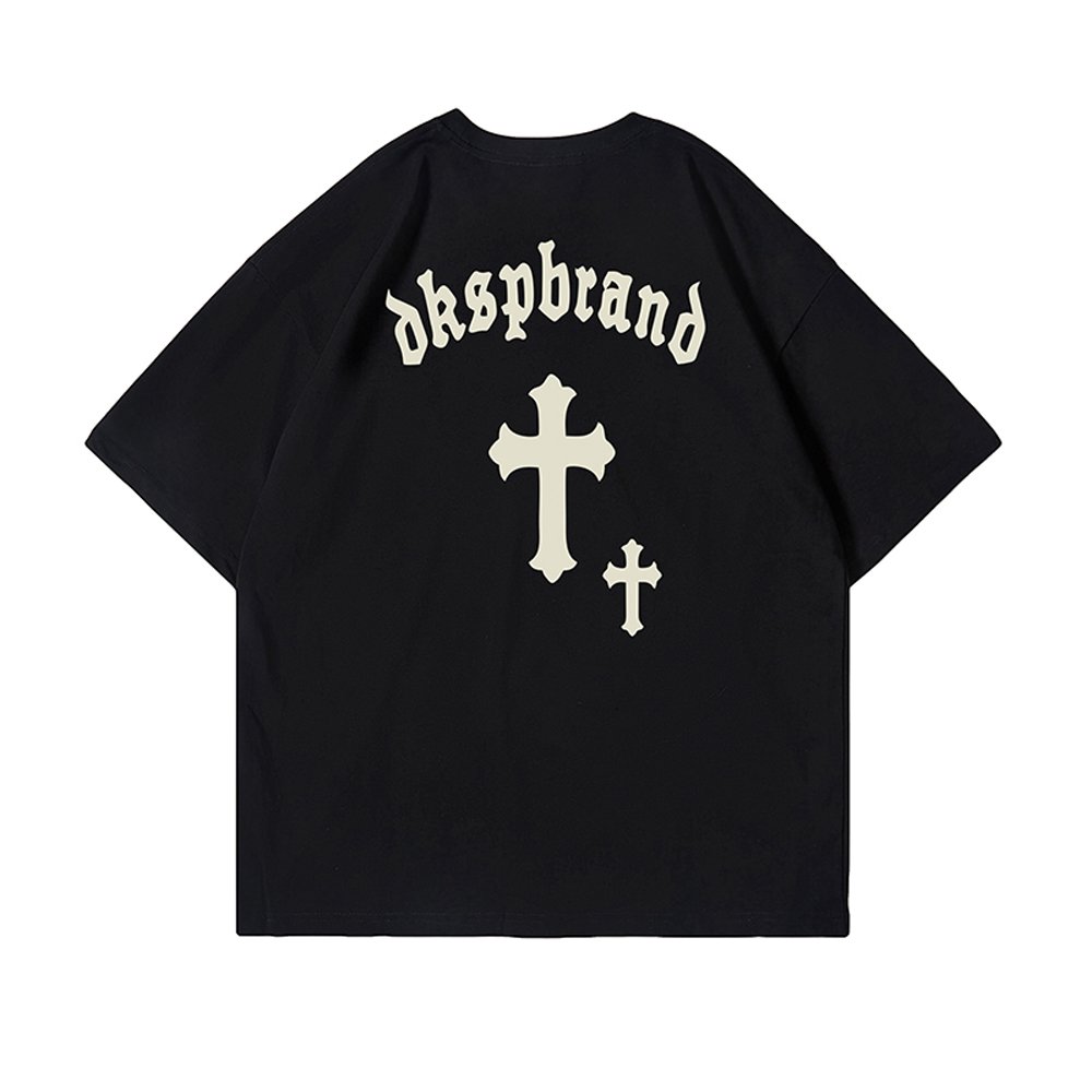 Custom Street wear oversize short sleeve crew neck plain men's 100% cotton puff printed embroidery logo t-shirts