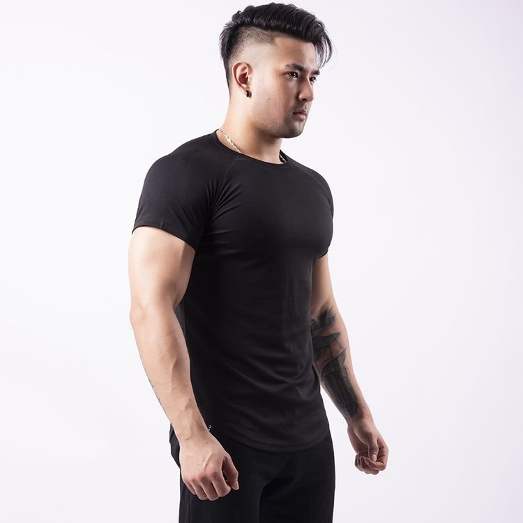 Quick Dry Wholesale Breathable Mesh Workout Sweat Resistant Loose Polyester Material Fitness Gym Men T-shirt