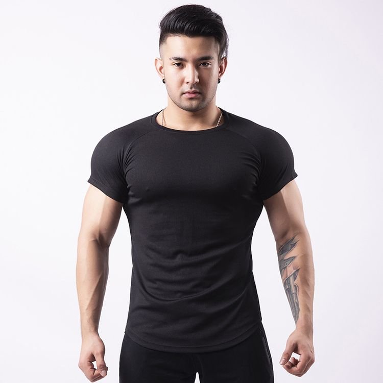 Quick Dry Wholesale Breathable Mesh Workout Sweat Resistant Loose Polyester Material Fitness Gym Men T-shirt