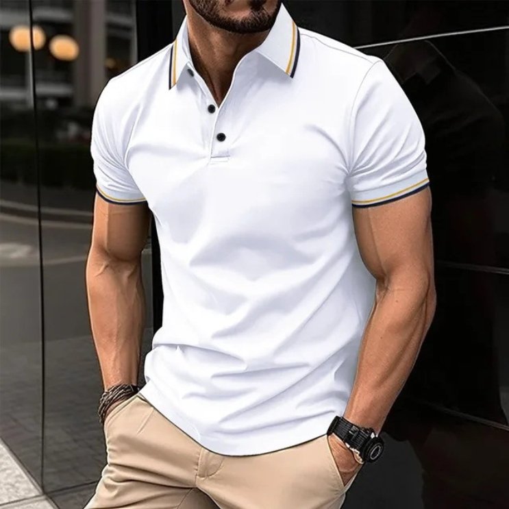 Short Sleeve Polo Shirt Mens Quick Dry Golf T-Shirt Moisture Wicking Casual Workout