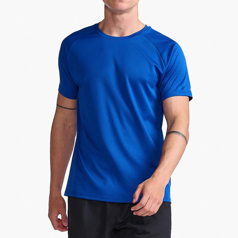 Factory Custom Logo Breathable Polyester Spandex Blank Fitness Gym T Shirts For Men