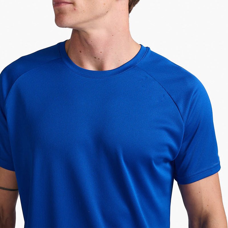 Factory Custom Logo Breathable Polyester Spandex Blank Fitness Gym T Shirts For Men