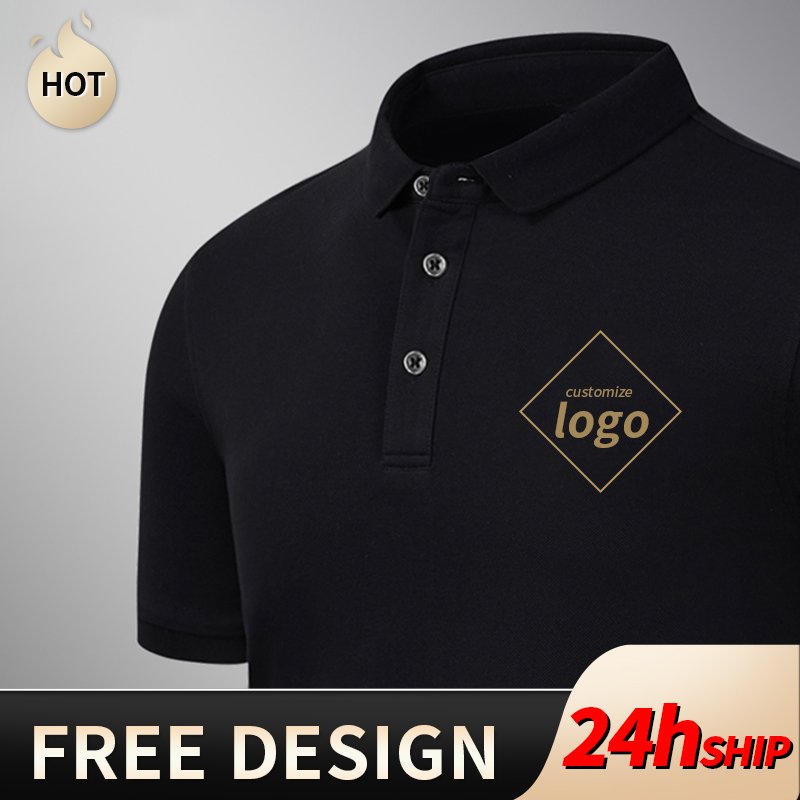 Custom Polo t-Shirts Unisex Plain 100% Cotton Wholesale Short Sleeve t-Shirts Men's Polo Shirt Blank