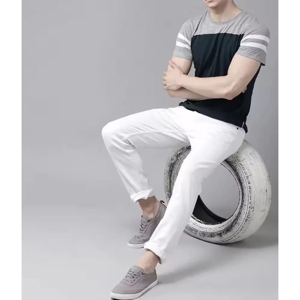 Regular Fit Round-neck T-shirt Custom Design Good Quality Causal Wears T-Shirts 2024 Customized Men T-Shirts