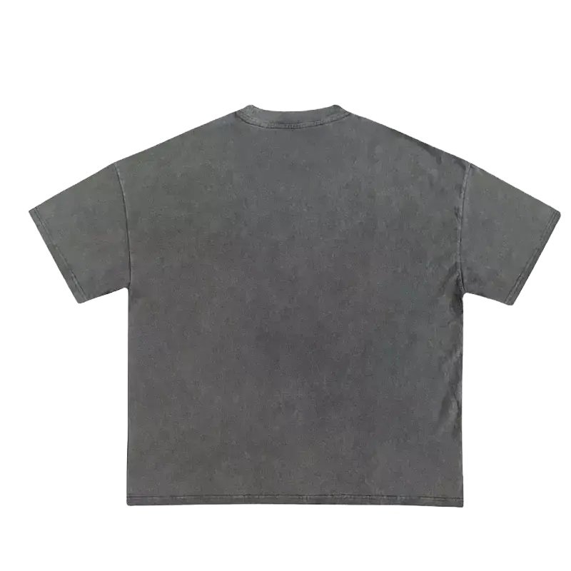 Men's Street Wear Garment Dyed T shirt Blank tshirt Old Washed Distressed Single Stitched t shirt Vintage