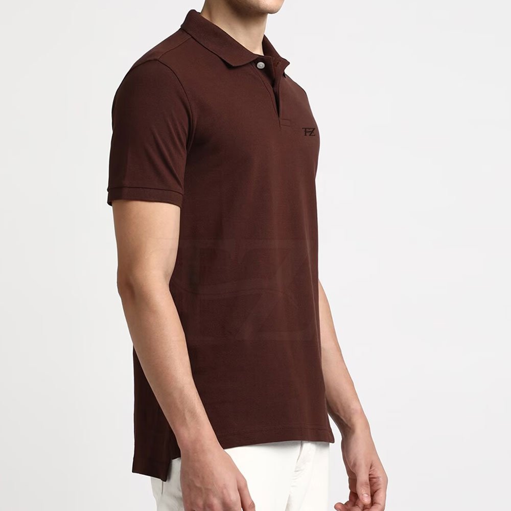 Men's Comfortable Cotton Polyester Polo T-Shirt with Custom Logo Quick Dry Solid Knitted Fabric for Golf and Work