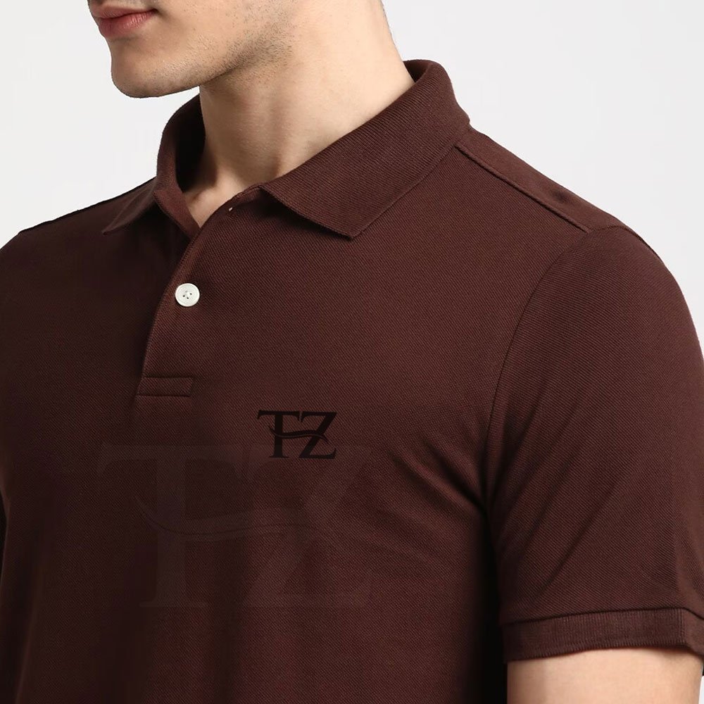 Men's Comfortable Cotton Polyester Polo T-Shirt with Custom Logo Quick Dry Solid Knitted Fabric for Golf and Work