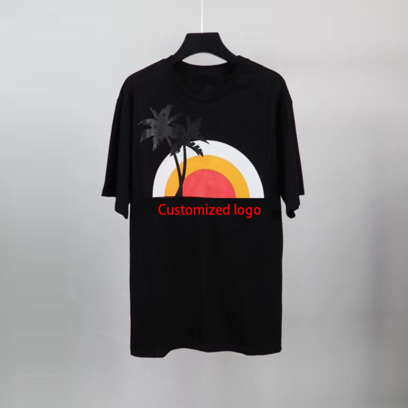 Collar Angel Blouses Men T Shirt Solid Color short Sleeve Summer Casual Men's Tee Shirt Casual Palm Mens Clothing T-shirts
