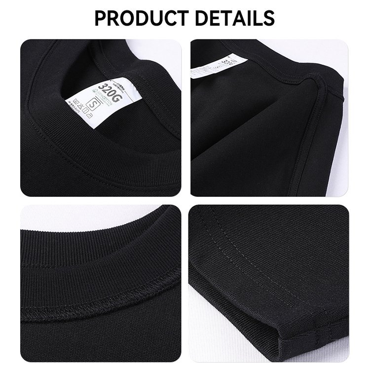 Heavyweight 250 Gsm T Shirts Oversized Tshirt Cotton 100% Drop Shoulder Customized Screen Print Graphic T-Shirt Men