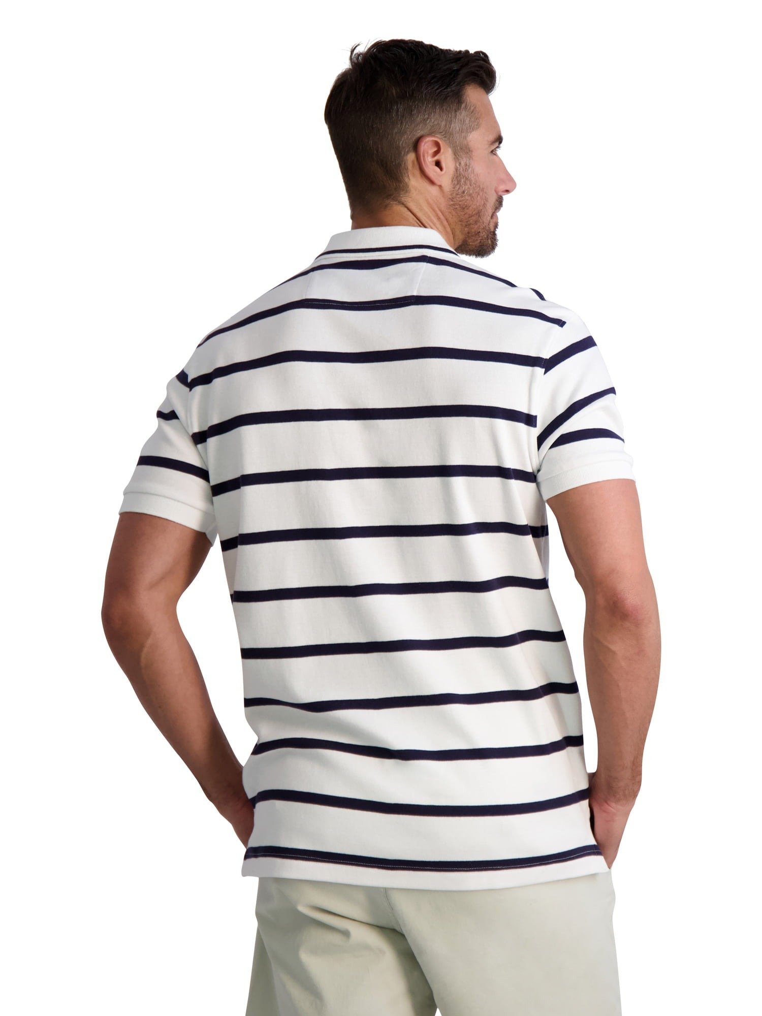 Best Quality Breathable Mens Polo Shirt Classic Fit Striped Cotton Jersey Polo Shirt, Sizes XS-4XB