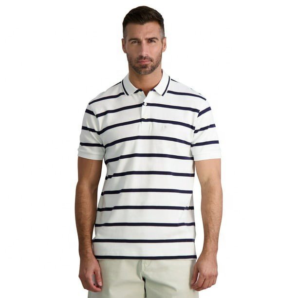 Best Quality Breathable Mens Polo Shirt Classic Fit Striped Cotton Jersey Polo Shirt, Sizes XS-4XB