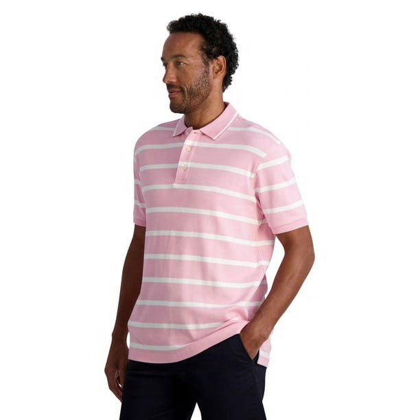 Best Quality Breathable Mens Polo Shirt Classic Fit Striped Cotton Jersey Polo Shirt, Sizes XS-4XB