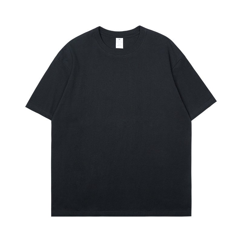 220g solid color casual loose men's t-shirt round neck women's short-sleeved cotton half-sleeved clothes men's t-shirts