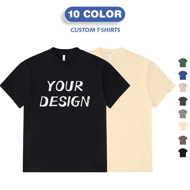 High Quality 230 Grams Wholesale Custom Design Blank 100% organic cotton Plain Tshirt mens tshirts Men's T-shirts