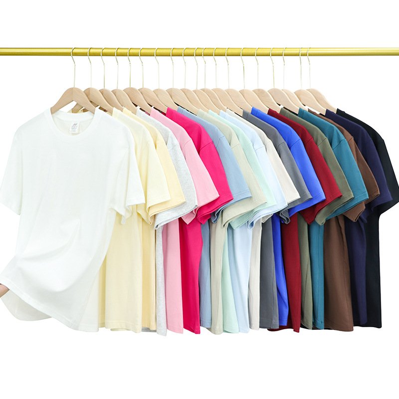 Men's T-Shirts Women's T-shirt Cotton short sleeved T-shirt Men's loose fitting base shirt