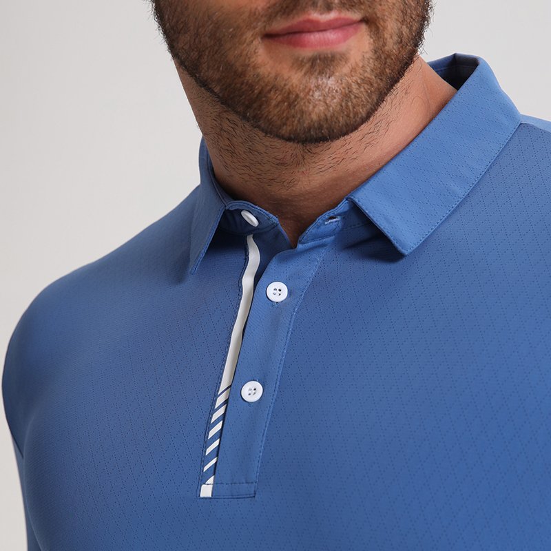 Man Polo T-shirt Ice Silk Stretch Golf Moisture Wicking Polo Sports Shirts For Men
