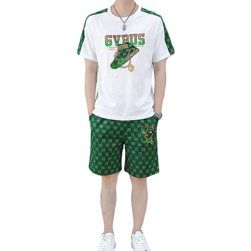 Men's Summer Short Sports Suit Fashion Short Sleeve Men's T-shirt And Shorts Set For Men