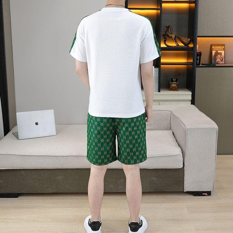 Men's Summer Short Sports Suit Fashion Short Sleeve Men's T-shirt And Shorts Set For Men