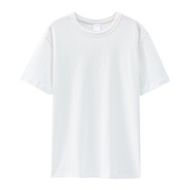 Direct Sale Fashion Solid Color Comfortable Custom Logo Print Men'S Round-Neck T-Shirts