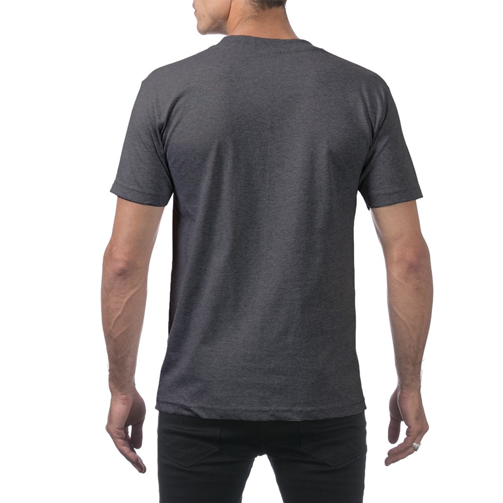 Pro Club Men's Comfort Short Sleeve Tee T Shirts Men's Heavyweight Short Sleeve T shirt Charcoal Heather